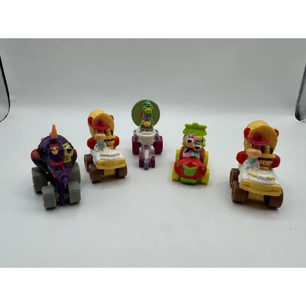 Hanna Barbera Toy Cars‎ Kids Multicolor 1990 Vintage Cartoon Character Lot 5pc